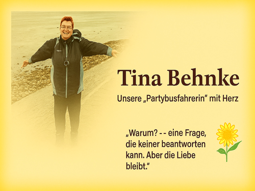 Abschiedsgottesdienst für Tina Behnke Abschiedsgottesdienst für Tina Behnke