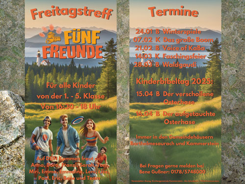 Das neue Programm für den Freitagstreff steht Das neue Programm für den Freitagstreff steht